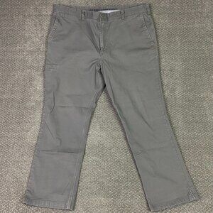 Duluth Trading Co Flex Ballroom Khakis Pants Men's 42 x 32 Fits 42 x 30 Gray